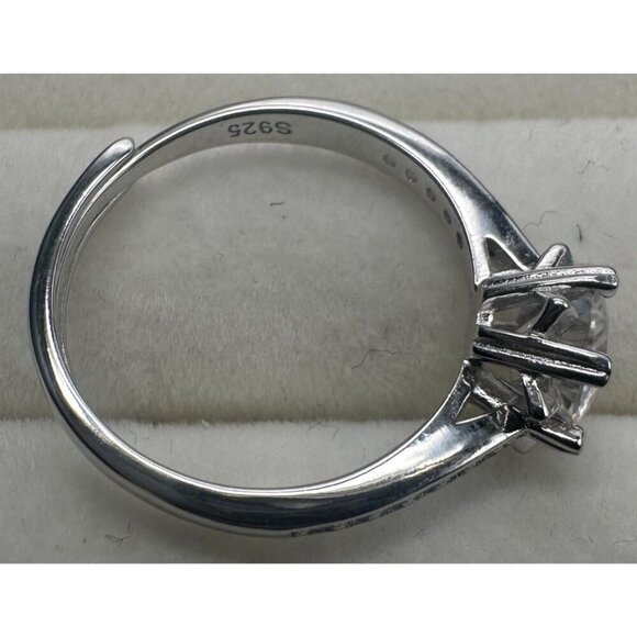 GRA Moissanite Solitaire Ring 1.0ct Sterling Silver 925 - Picture 4 of 9